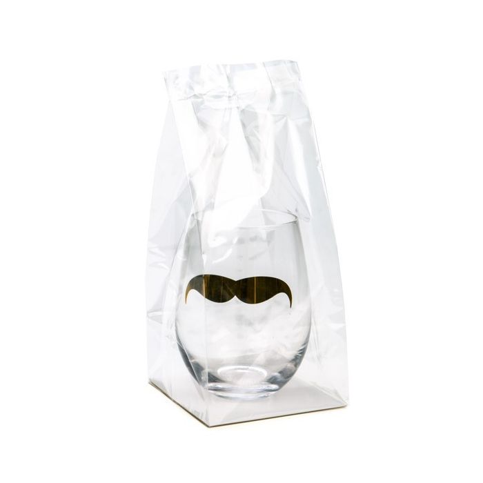 Block Bottom Bags Clear 10.2x10.2x22.9cm with paper insert