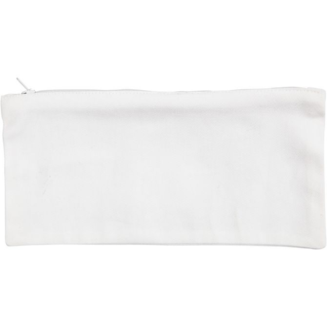 Cotton Pencil Case, size 11x23 cm, 210 g/m2, white, 1pc