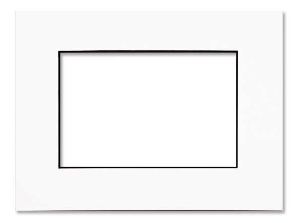 Mount Board White/Black Core 20.6x27cm Window - Outer size 27.9x35.6cm