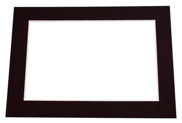 Mount Board Black 19.1x24.1cm Window - Outer size 27.9x35.6cm Conservation Quality