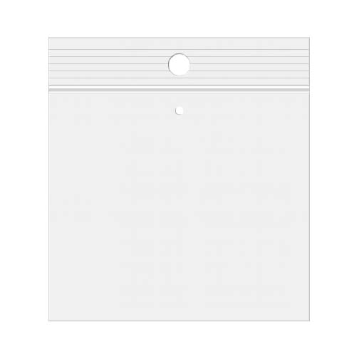 Grip Seal Bags with Hang and Vent-hole 33x33cm Crystal Clear PP 50 micron