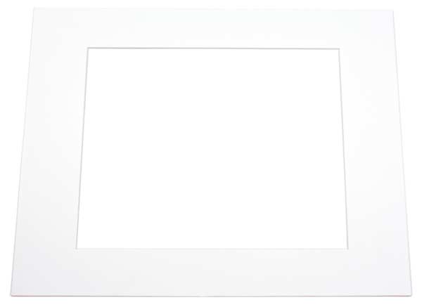Mount Board bright White 20.6x27cm Window - Outer size 27.9x35.6cm