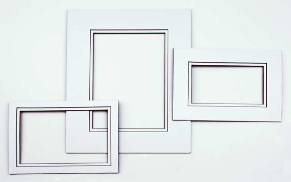 Mount Board Double thick White/Black 27.9x35.6cm with 20.3x27cm Window