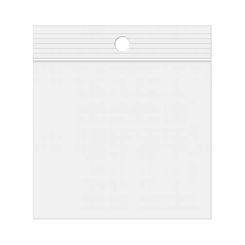 Grip Seal Bags with Hang hole 7x7.5cm Crystal Clear PP 50 micron