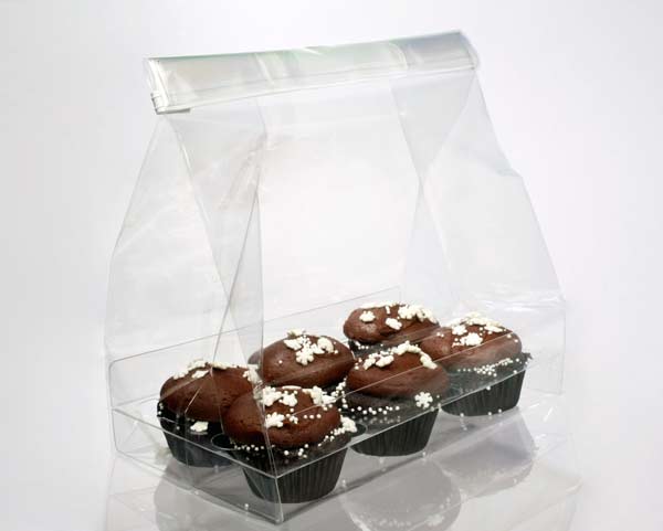 Cupcake Bags for Six Minis with Insert 17,8 x 10,2 x 22,9cm
