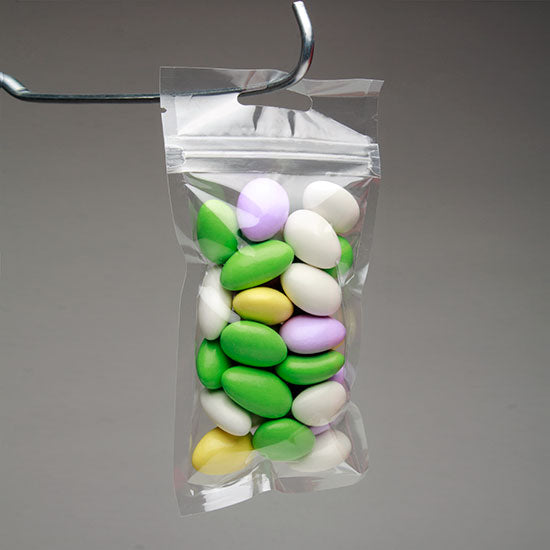 Grip Seal Bags with Euroslot 7.6x12.7cm laminated