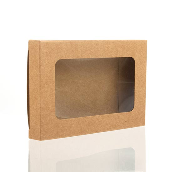 Kraft Gift Boxes with Window 7x1.4x10.3cm