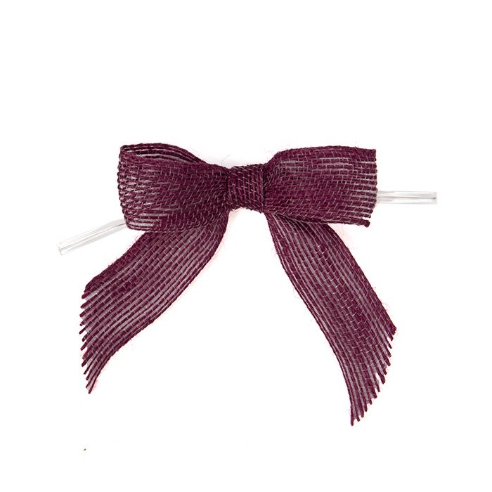 Bows Pre-tied Red Jute 8,9 cm