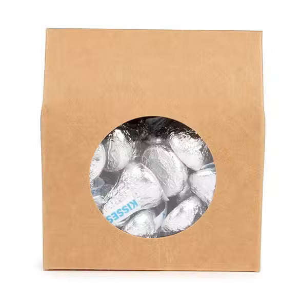 Kraft Gift Boxes with Circle Window 8,9x3,8x10,2 cm