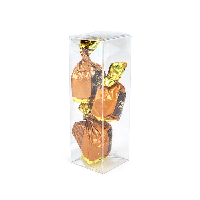 rPET Crystal Clear Pop & Lock Box 4.1x4.1x12.7 cm