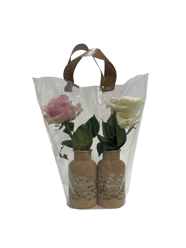 Sleeve with handles for flower vases small 38x43x20cm bottom (50 pcs)