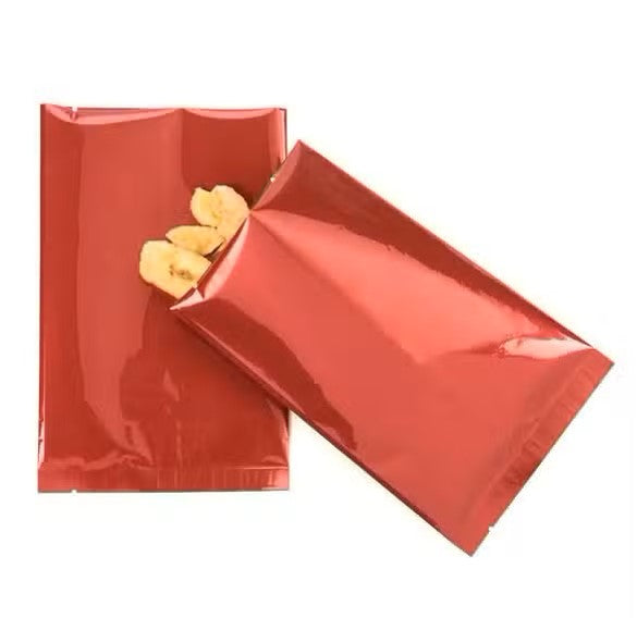 Plastic Bags Red 10.2x15.2cm Metallised and Sealable