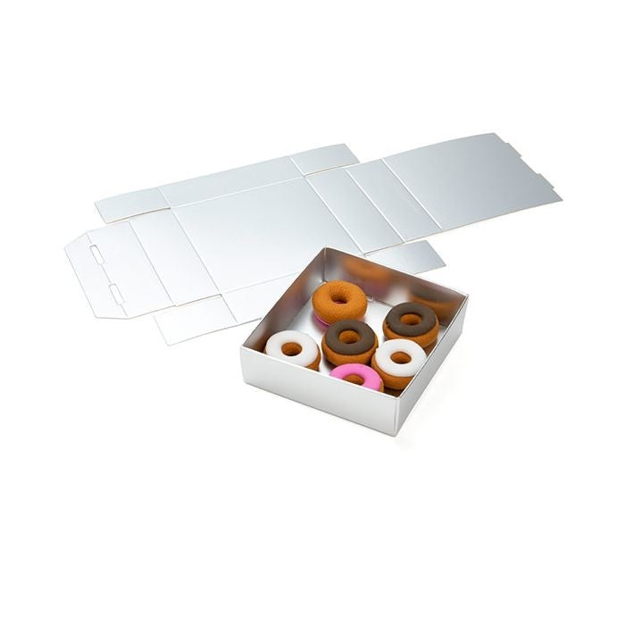 Silver Kraft Gift Boxes Bottom 7.9x2.5x8.3cm