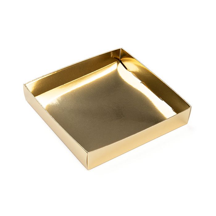 Paper Box Bottom Shimmer Gold 13x2,5x13,3cm