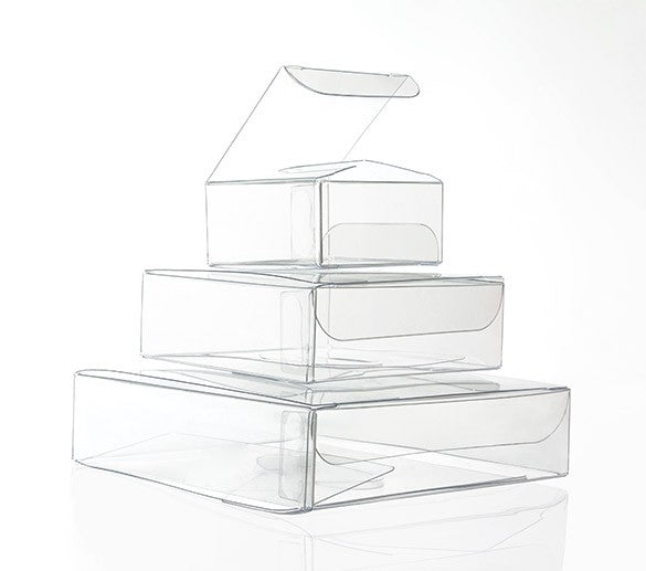 Plastic Gift Boxes 12.7x12.7x15.2cm Crystal Clear