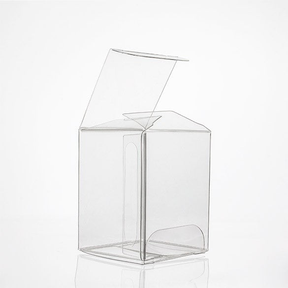 Plastic Gift Boxes 3.8x3.8x5.1cm Crystal Clear