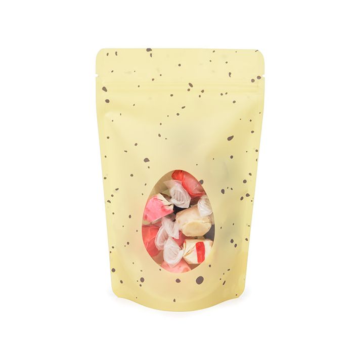 Stand Up Pouches Yellow Speckled Egg 13x7,9x20,6 cm
