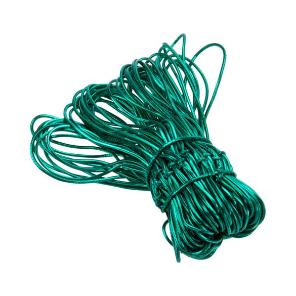 Dekogummi Metallisch Grün - 25.5cm (50 Stück) [10MGR]