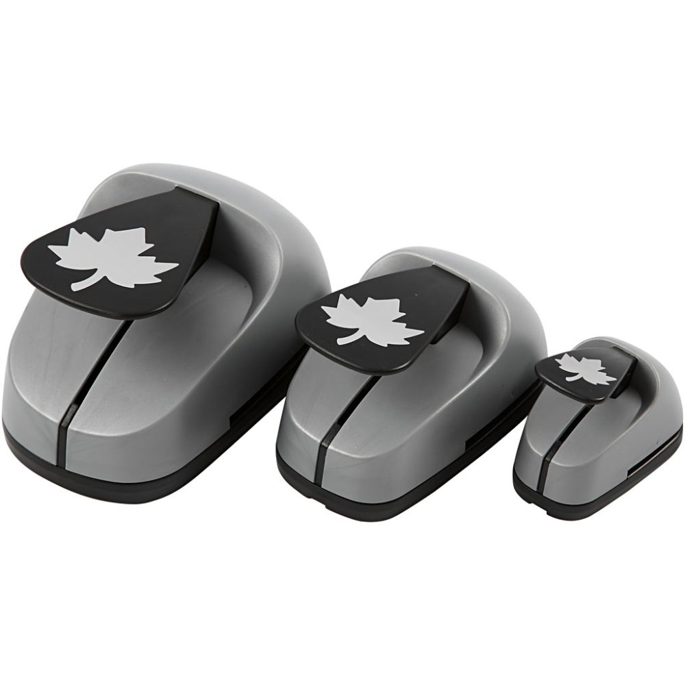 Stanzer-Set, Ahornblatt, Größe 25+49+75 mm, 3 Stk/ 1 Pck [HOB-112920]