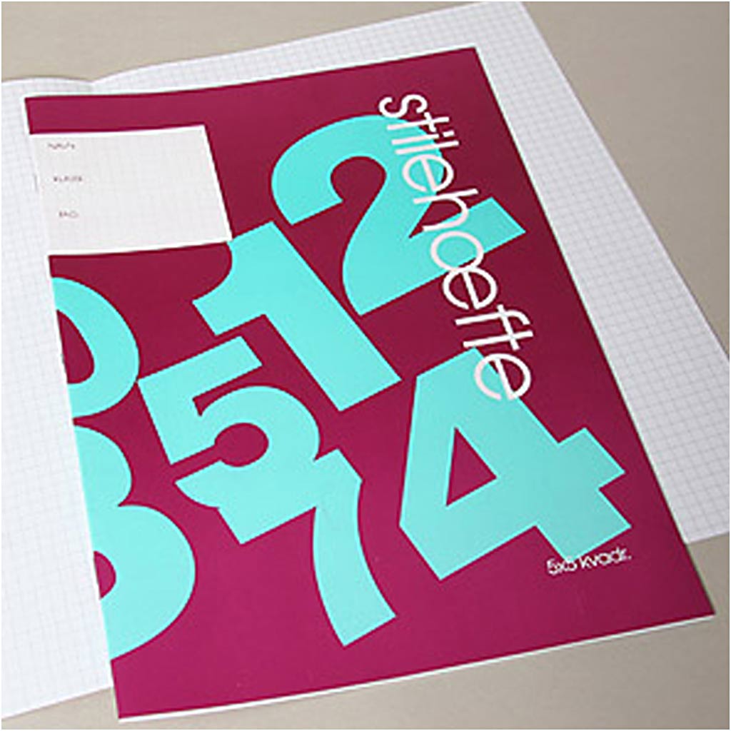 Exercise book with lined paper , 5 x 5 sq.mm, size 21x29,7 cm, 64 , 70 g, 25 pc