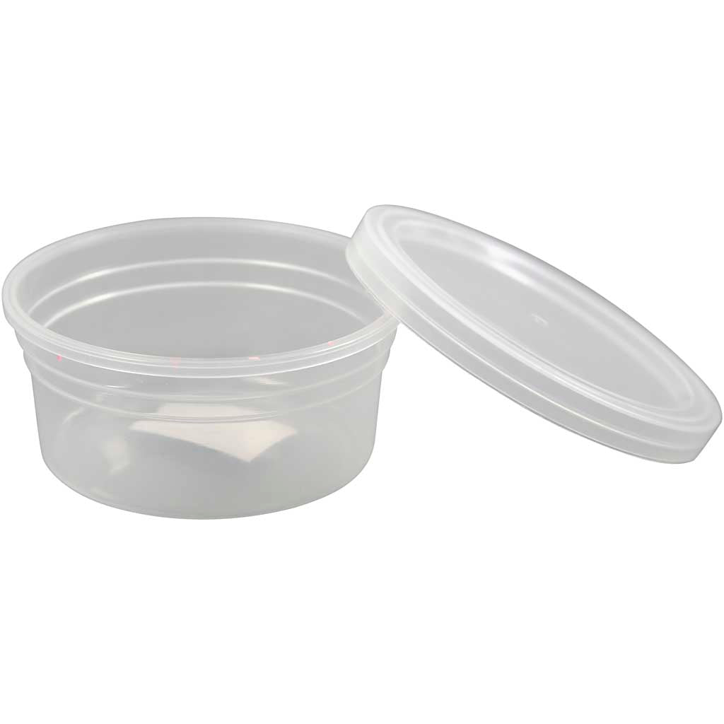 Plastikschachteln mit Deckel 3.8x8.4cm (20 Stück / 125 ml) [HOB13173]