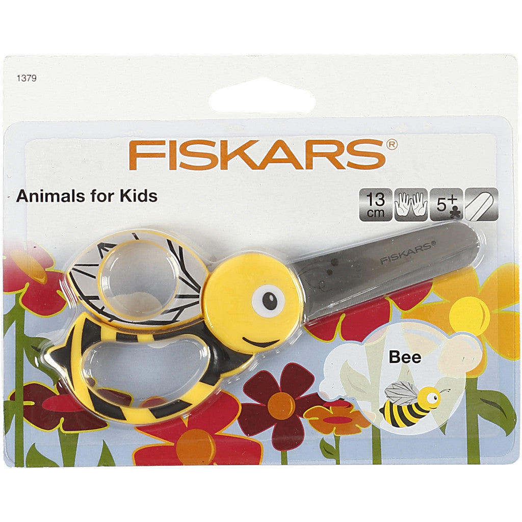 Fiskars Kinderschere mit Tiermotiv, Biene , L 13 cm, 1 Stk [HOB-1379]