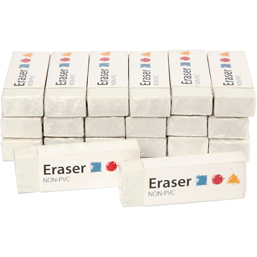 Eraser, size 62x22x10 mm, 20 pc