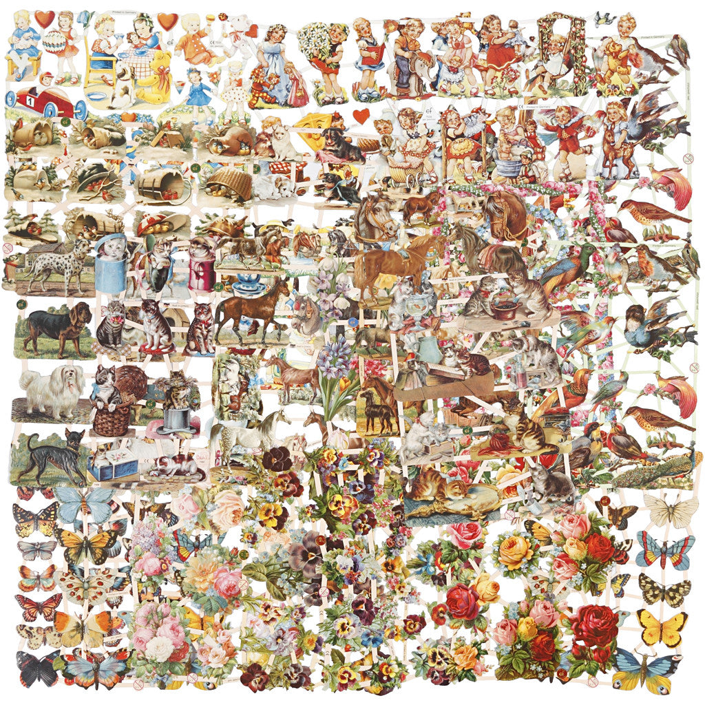 Vintage-Glanzbilder, Das ganze Jahr hindurch, Blatt 16,5x23,5 cm, 30 Bl./ 1 Pck [HOB-19369]