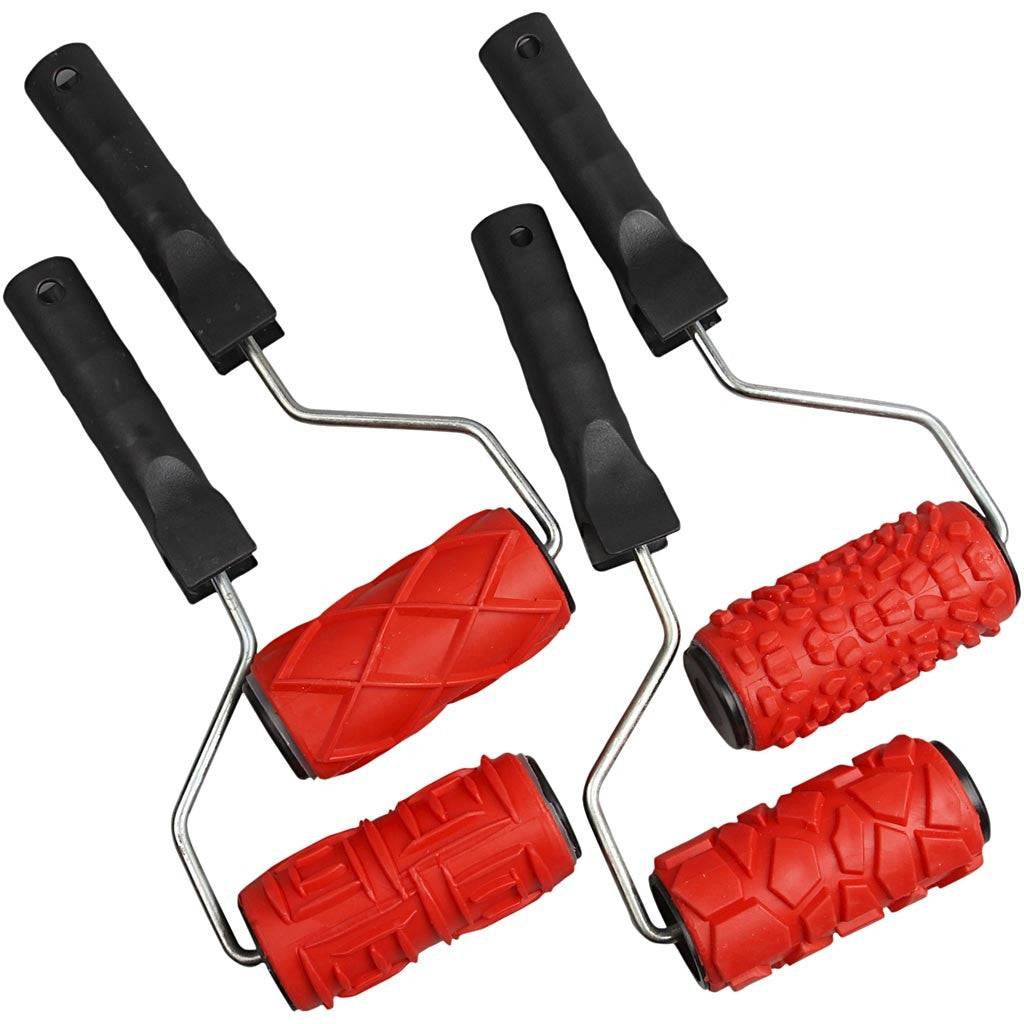 Musterwalzen, B 10 cm, 4 Stk/ 1 Pck [HOB-10466]