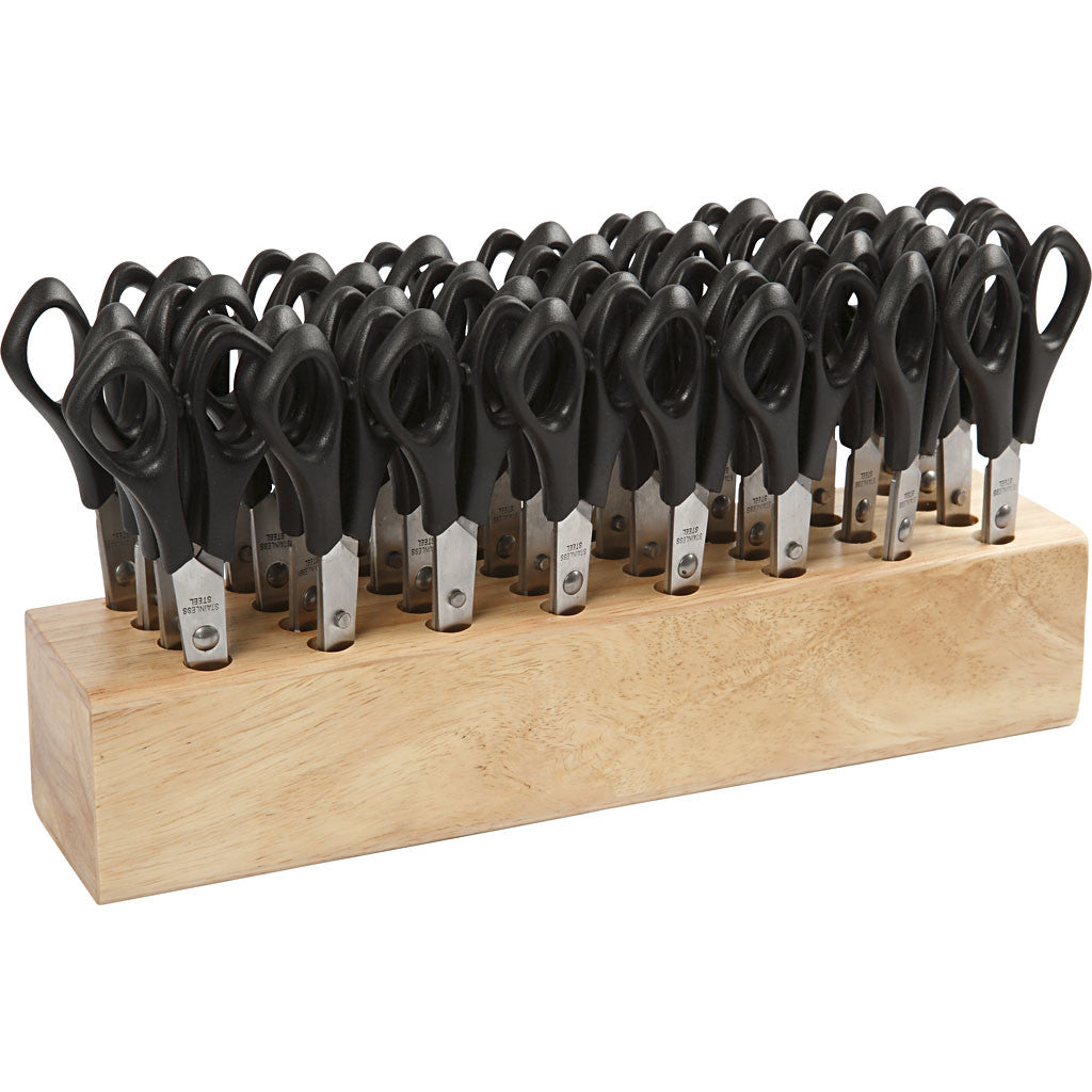 Schulscheren mit Ständer - Sortiment, L 14 cm, Rund, 1 Set [HOB-11228]