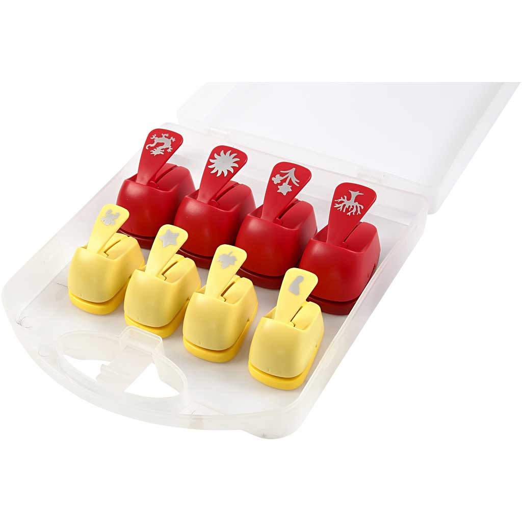 Motivstanzer, Alltagsmotive, Größe 15+23 mm, 2x4 Stk/ 1 Pck [HOB-11269]