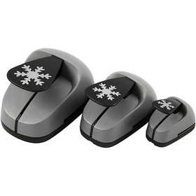 Stanzer-Set, Schneeflocke, Größe 25+49+75 mm, 3 Stk/ 1 Pck [HOB-112960]