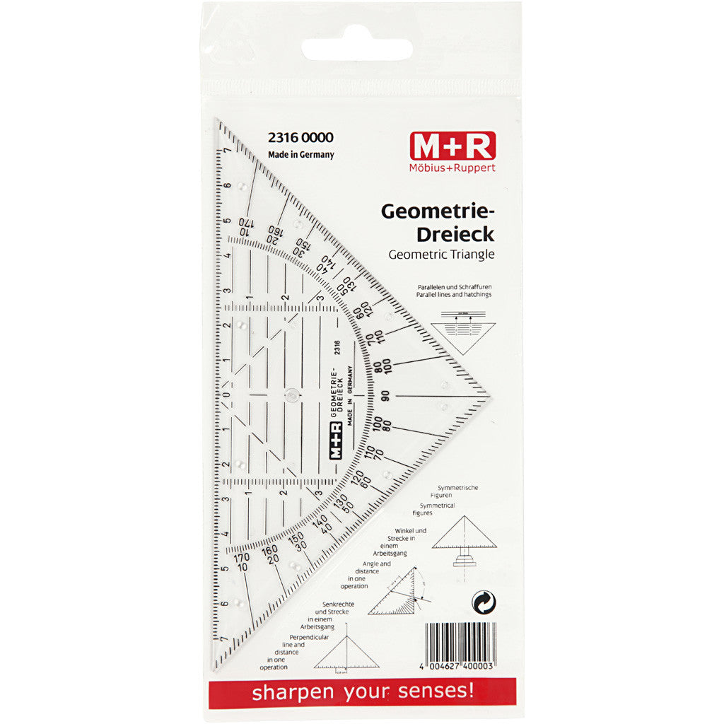 Geodreieck, B 16 cm, 1 Stk [HOB-11700]