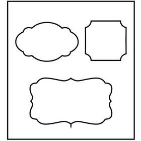 Stanzformen, Schilder, Größe 14x15,25 cm, Dicke 15 mm, 1 Stk [HOB-117492]