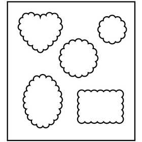 Stanzformen, Formen mit Rändelrand, Größe 14x15,25 cm, Dicke 15 mm, 1 Stk [HOB-117495]