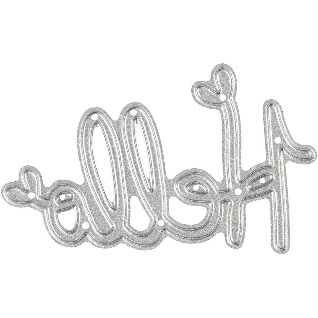 Stanzschablone, Hello, Größe 59x36 mm, 1 Stk [HOB-118004]