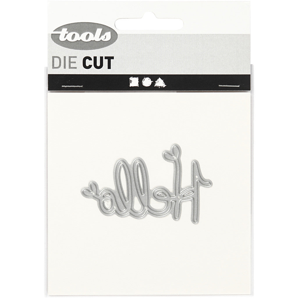 Stanzschablone, Hello, Größe 59x36 mm, 1 Stk [HOB-118004]