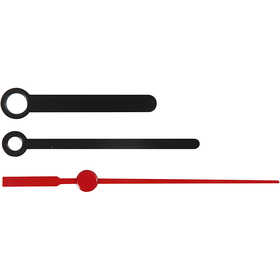 Uhrzeiger, Lochgröße 4+6 mm, Schwarz, 1 Set [HOB-13005]