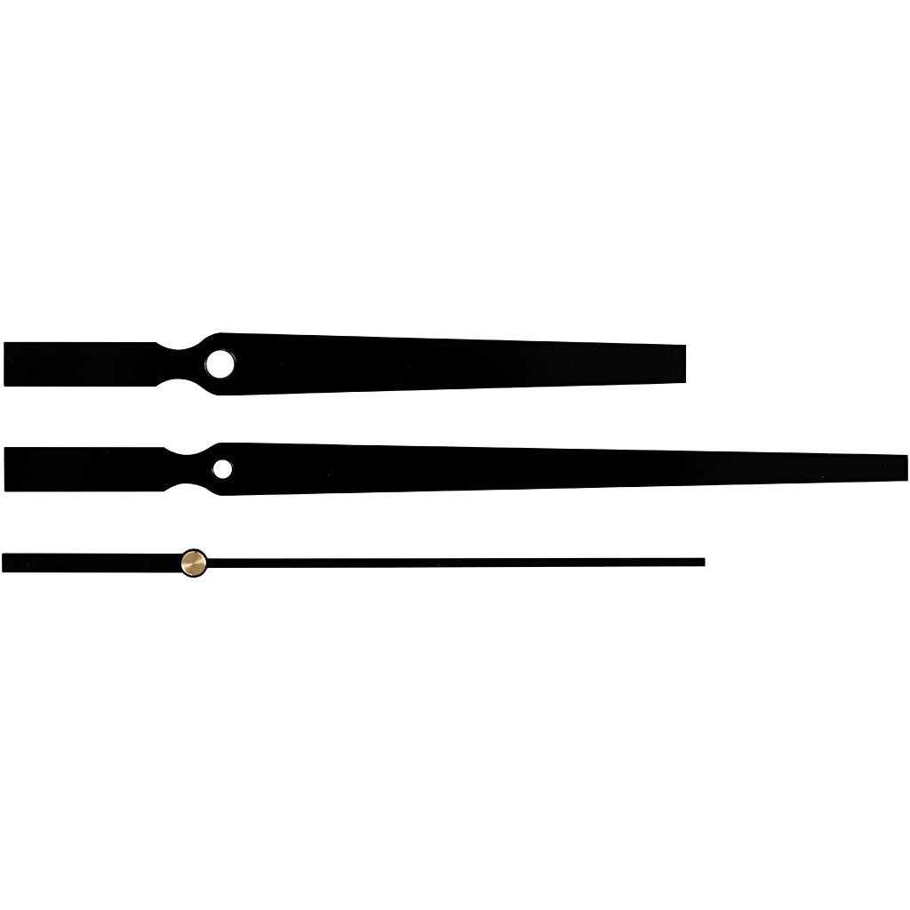 Uhrzeiger, Lochgröße 4+6 mm, Schwarz, 1 Set [HOB-13009]