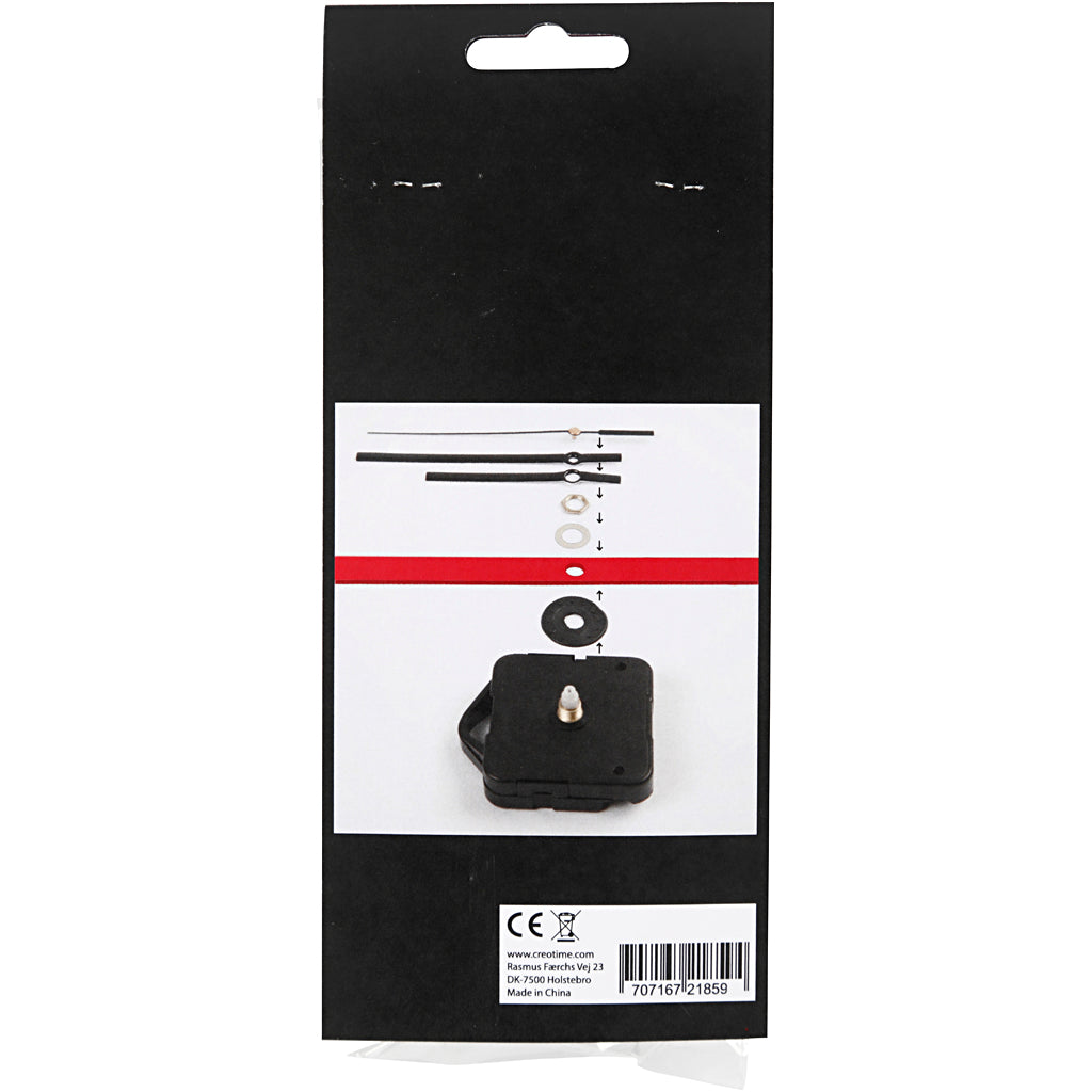 Uhrenteile und Federn, Plattenstärke max. 3mm, Schwarz, 1 Set [HOB-131240]