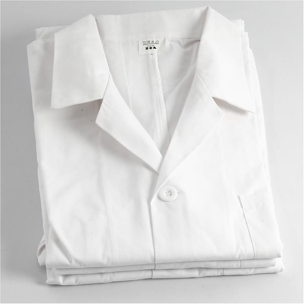 Malkittel, L 78 cm, Größe small, Armlänge: 58 cm , Weiß, 1 Stk [HOB-13901]