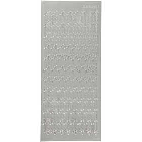 Sticker, Kreuze, Blatt 10x23 cm, Silber, 1 Bl. [HOB-170123]