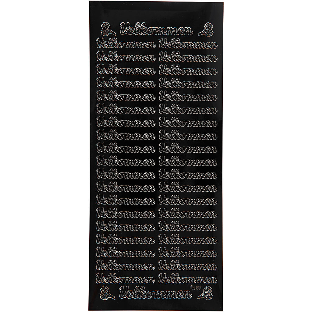 Sticker, Blatt 10x23 cm, Schwarz, 1 Bl. [HOB-170260]
