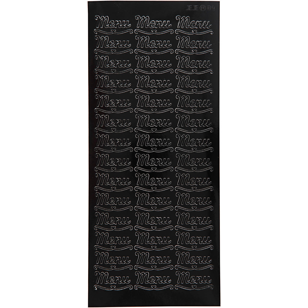 Sticker, Blatt 10x23 cm, Schwarz, 1 Bl. [HOB-170263]