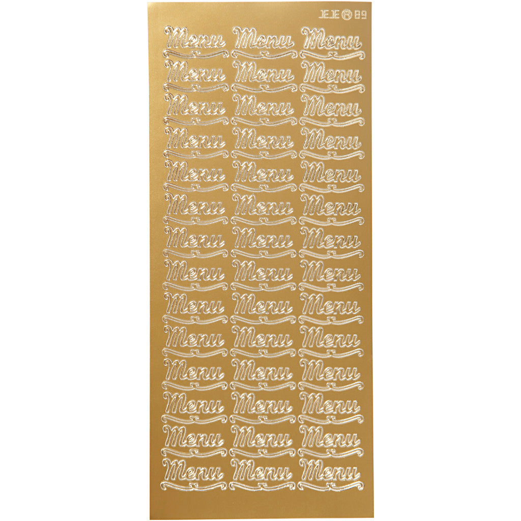 Sticker, Blatt 10x23 cm, Gold, 1 Bl. [HOB-170264]