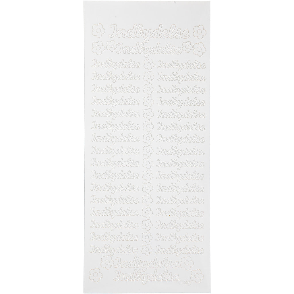 Sticker, Blatt 10x23 cm, Weiß, 1 Bl. [HOB-170266]
