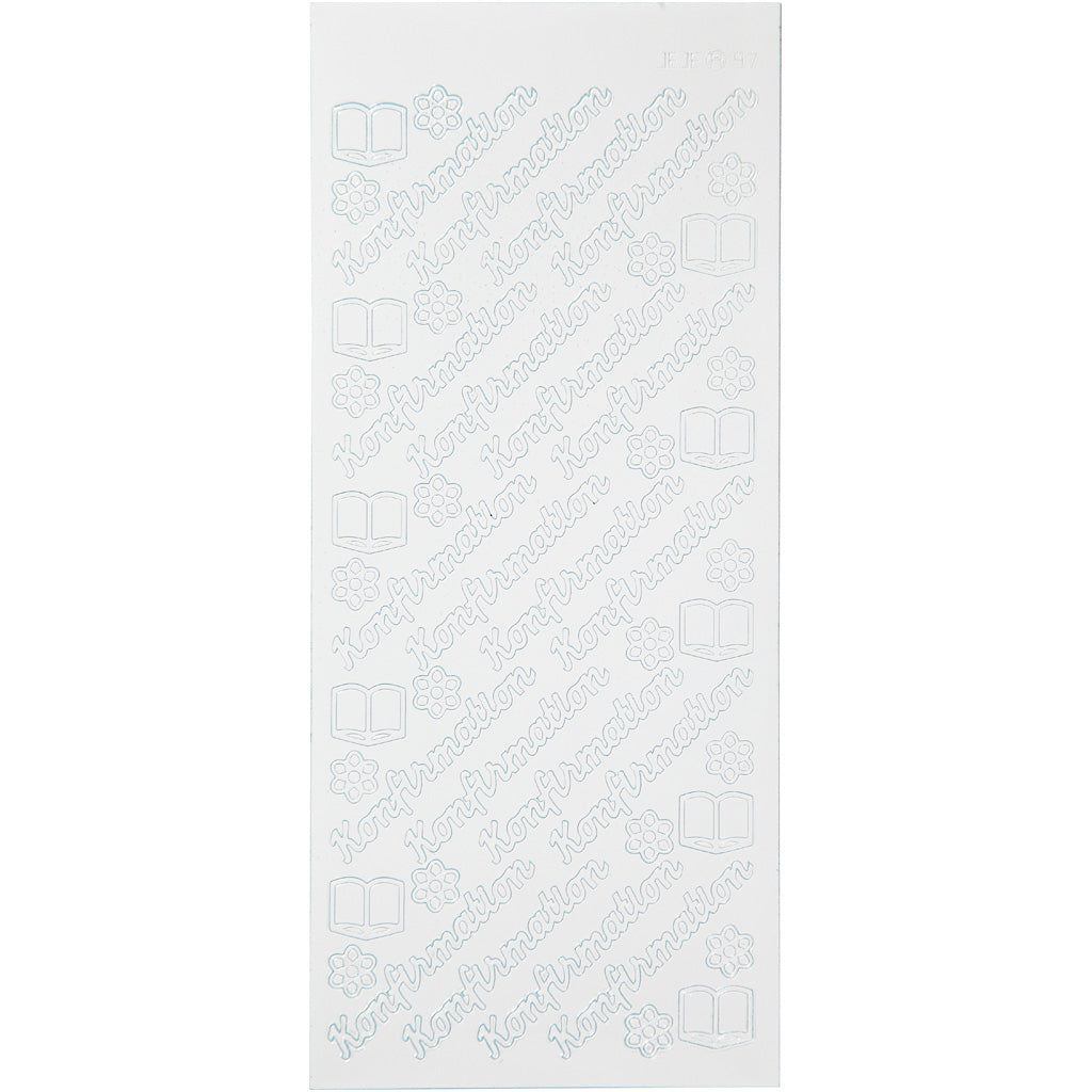 Sticker, Blatt 10x23 cm, Weiß, 1 Bl. [HOB-170274]