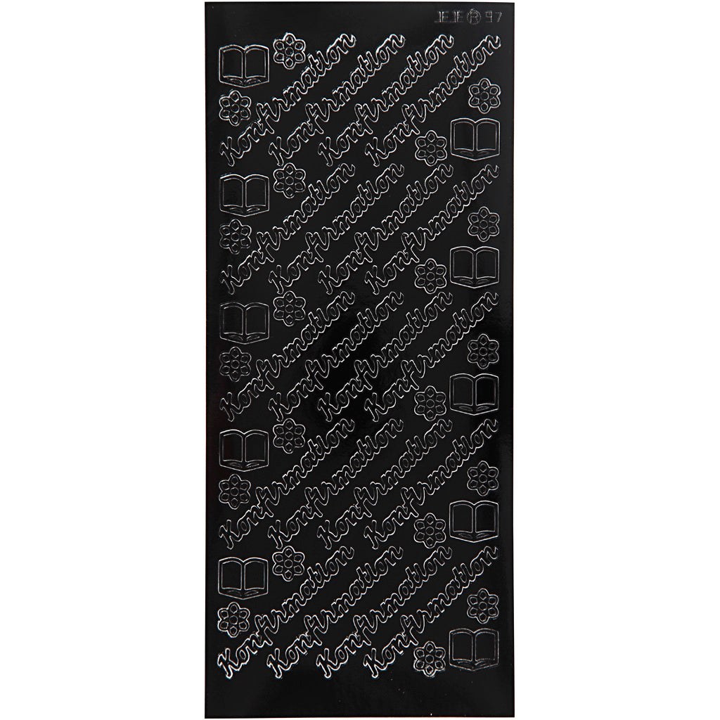 Sticker, Blatt 10x23 cm, Schwarz, 1 Bl. [HOB-170275]