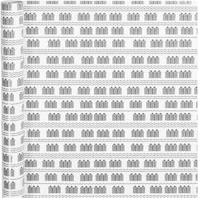 Geschenkpapier, Badehaus, B 70 cm, 80 g, Schwarz, Weiß, 4 m/ 1 Rolle [HOB-190140]