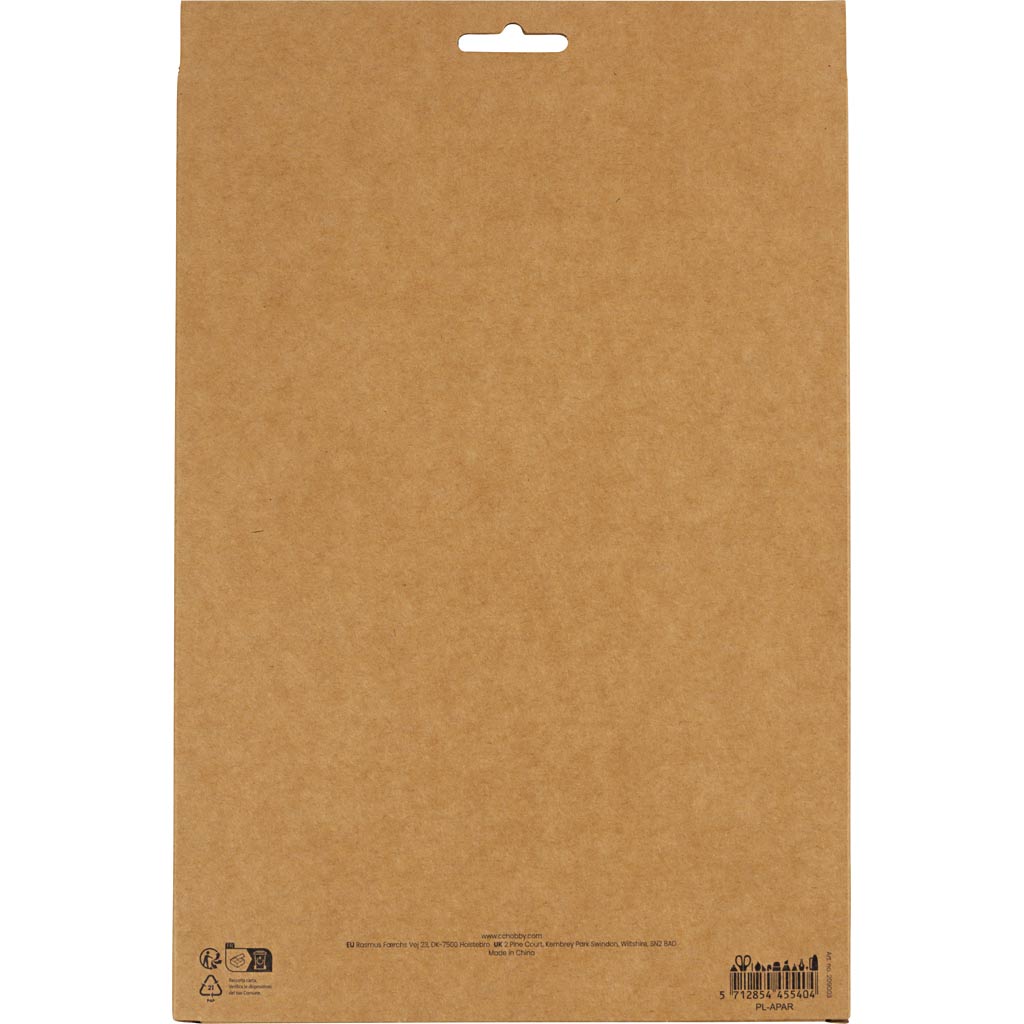 Krepppapier, Blatt 25x60 cm, Kreppanteil: 180%, 105 g, Standard-Farben, 8 Bl./ 1 Pck [HOB-209003]